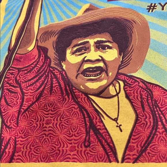 Chicano style Purple Graphic T-Shirt with Activist Print NWOT - Picture 4 of 9